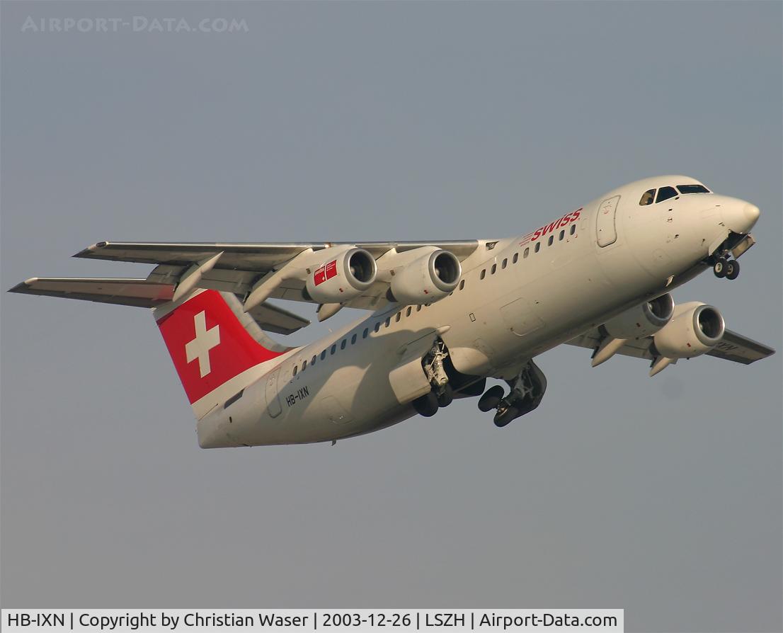 HB-IXN, 1996 British Aerospace Avro 146-RJ100 C/N E3286, Swiss