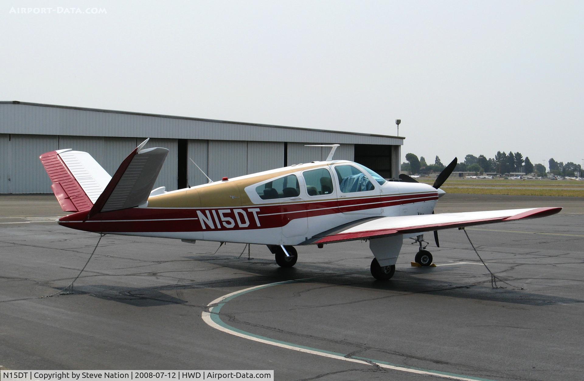 N15DT, 1968 Beech V35A Bonanza C/N D-8725, 1968 Beech V35A in smoky conditions @ Hayward Air Terminal, CA