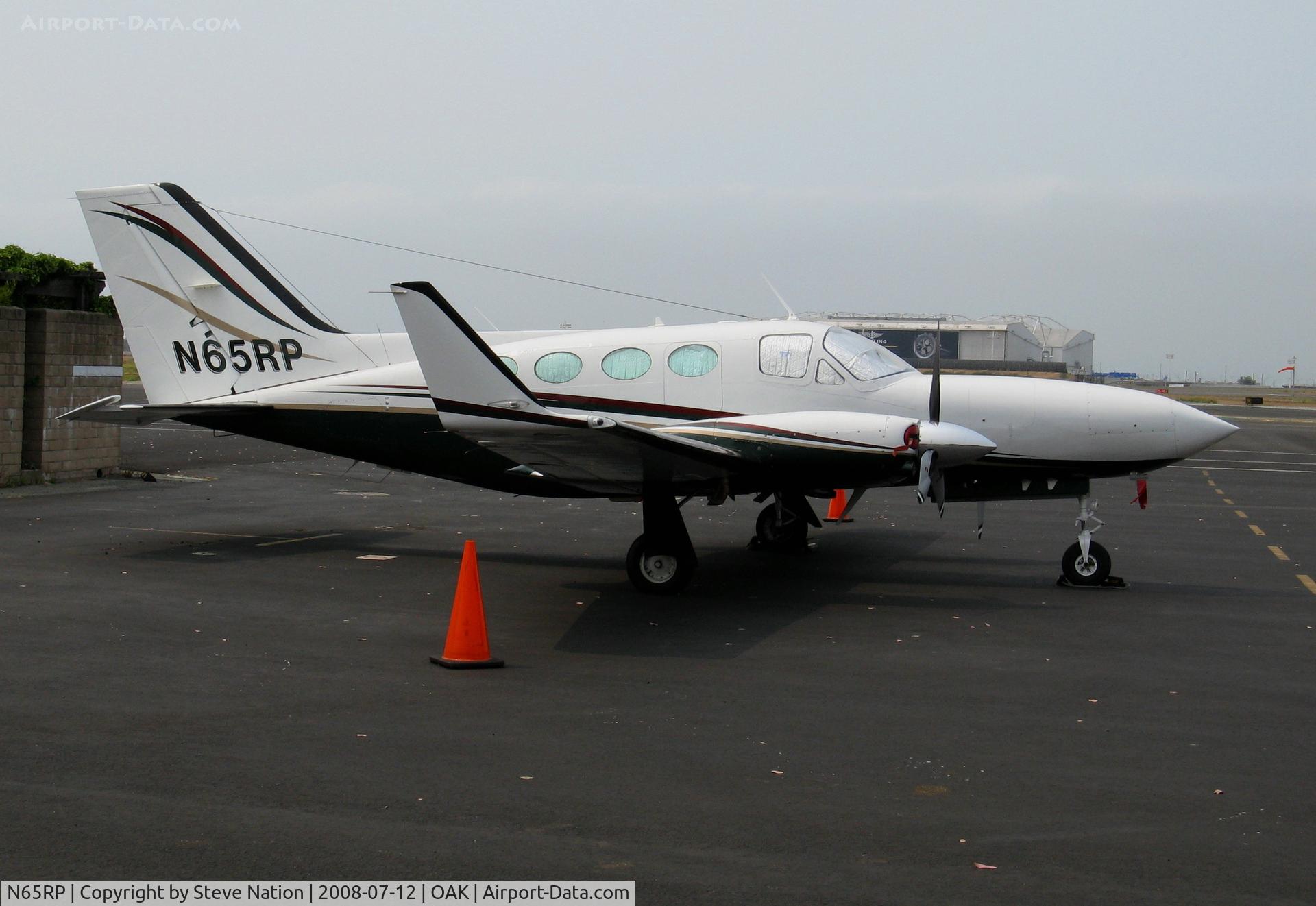N65RP, 1979 Cessna 414A Chancellor C/N 414A0287, Winglet mods on 1979 Cessna 414A in smoky conditions @ Hayward Air Terminal, CA