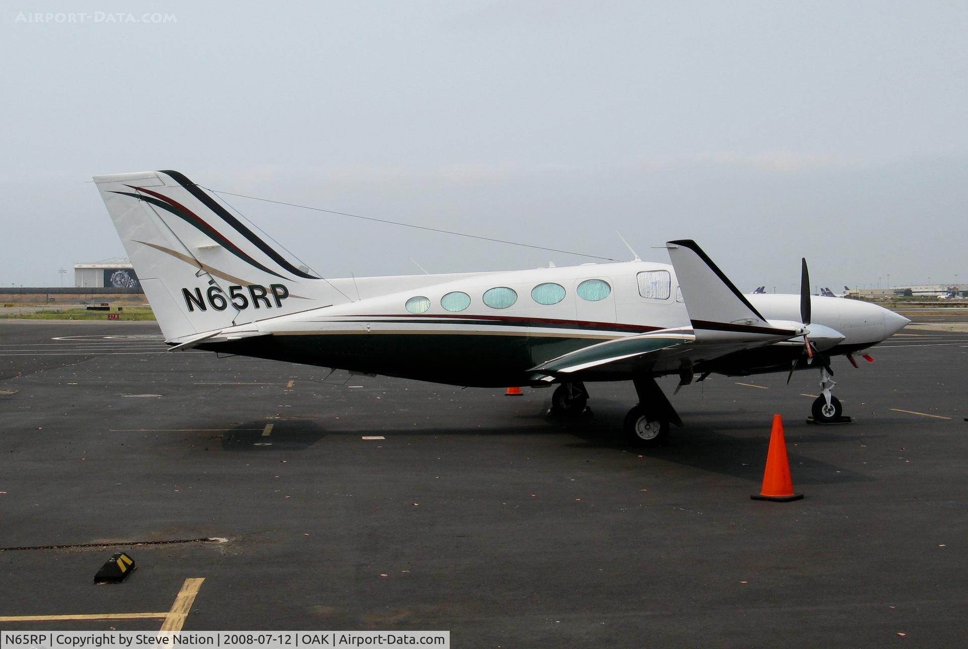 N65RP, 1979 Cessna 414A Chancellor C/N 414A0287, Winglet-equipped 1979 Cessna 414A in smoky conditions @ Oakland, CA
