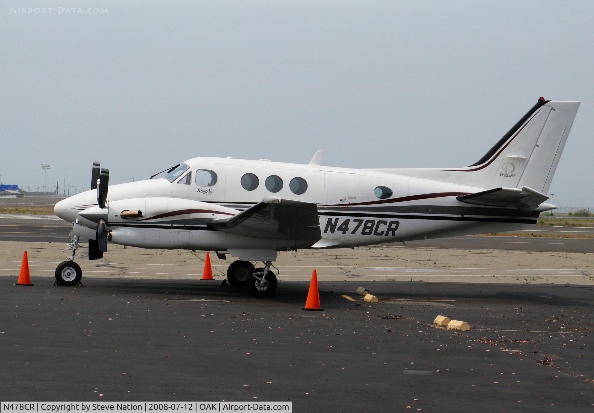N478CR, 1997 Beech C90 King Air C/N LJ-1474, 1997 Beech C90 King Air in smoky conditions @ Oakland, CA