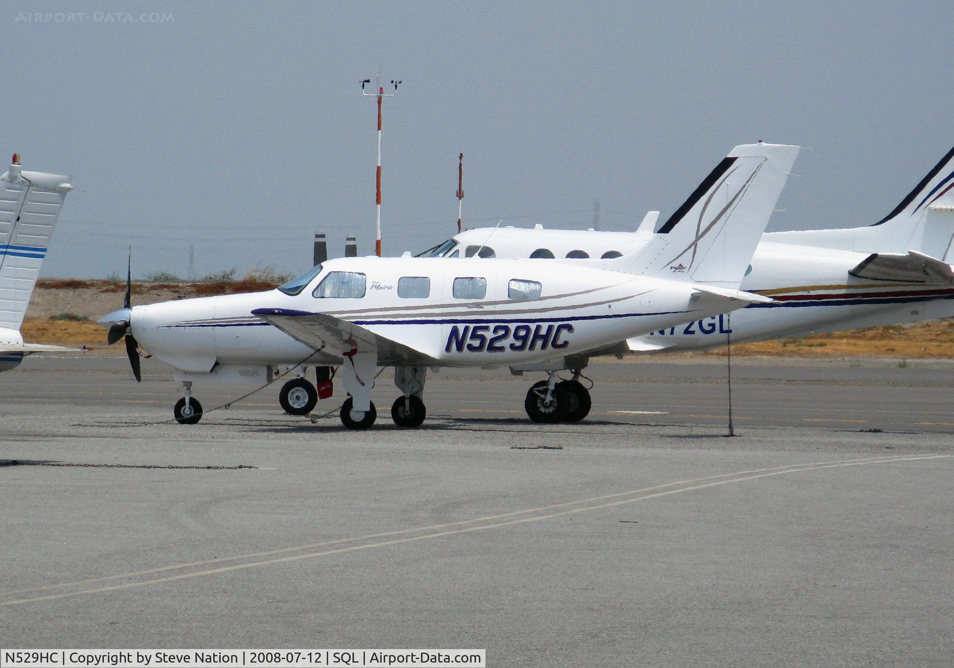 N529HC, 2008 Piper PA-46R-350T Malibu Matrix C/N 4692039, Piper Aircraft PA-46R-350T (s/n 4692039) in smoky conditons @ San Carlos, CA