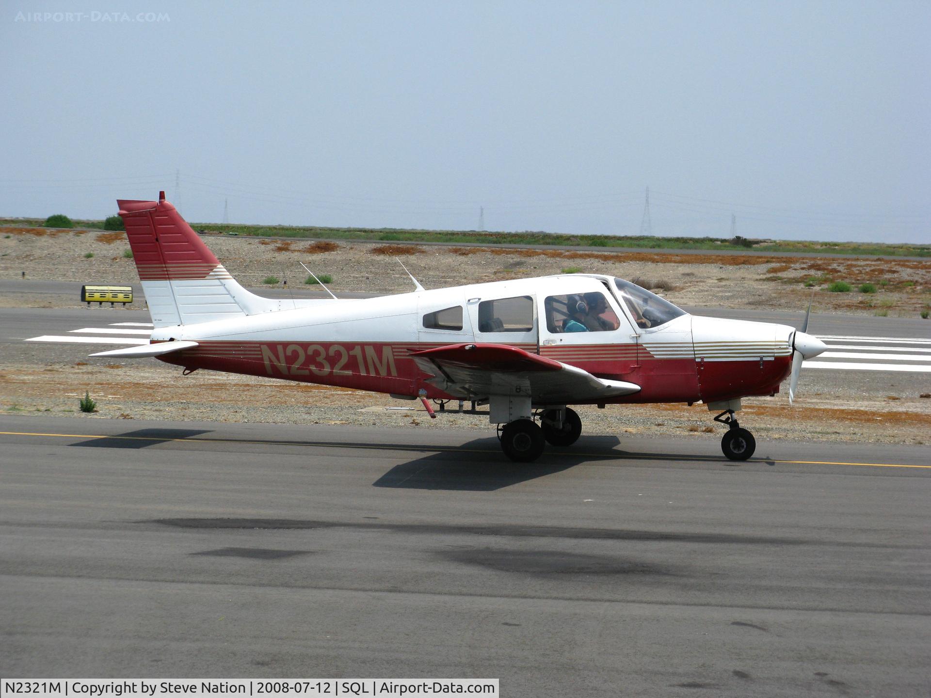 N2321M, 1977 Piper PA-28-161 C/N 28-7816278, 1977 Piper PA-28-161 taxying for take-off in smoky conditions @ San Carlos, CA
