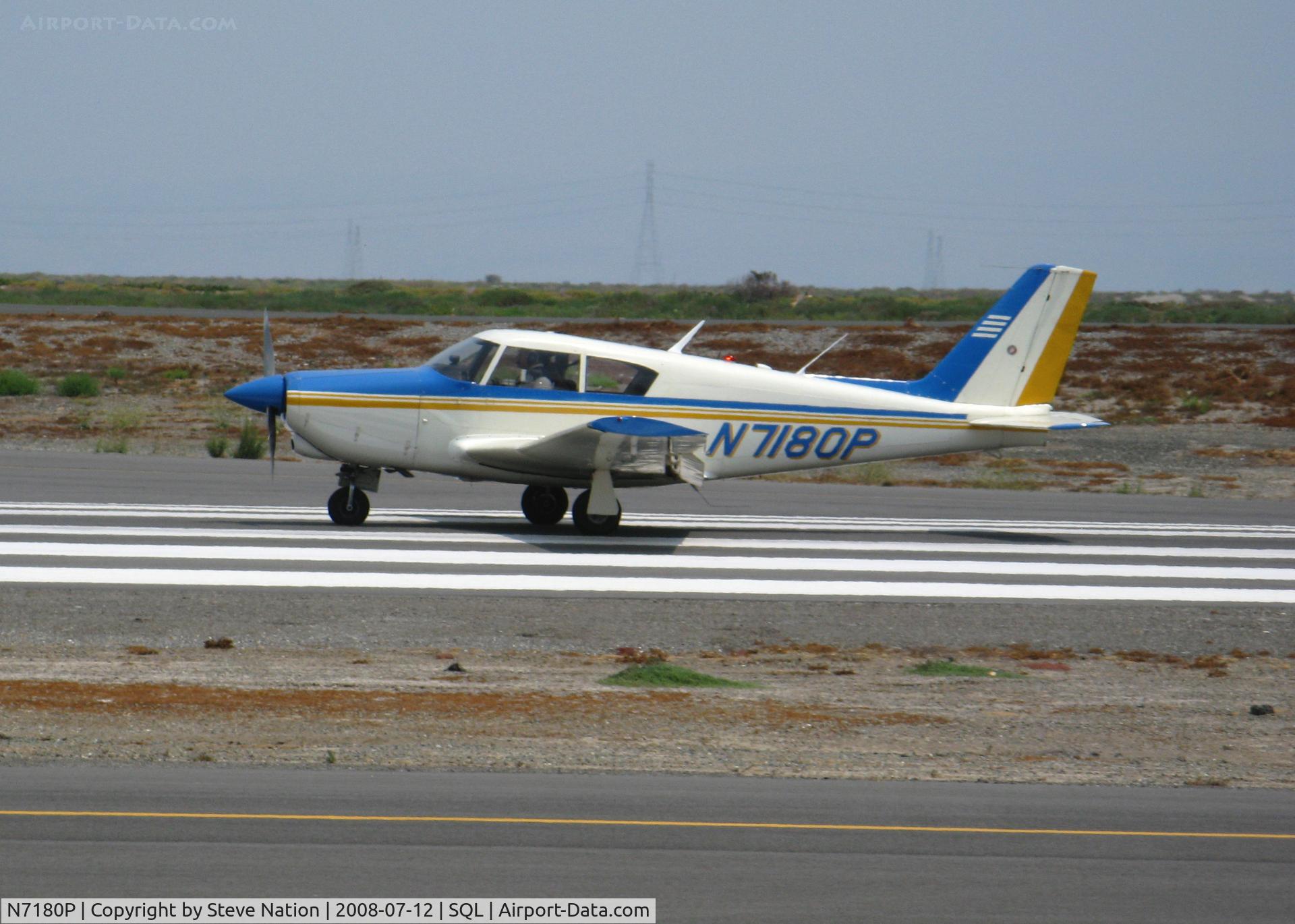N7180P, 1960 Piper PA-24-250 Comanche C/N 24-2349, 1960 Piper PA-24-250 running up engine in smoky conditions @ San Carlos, CA