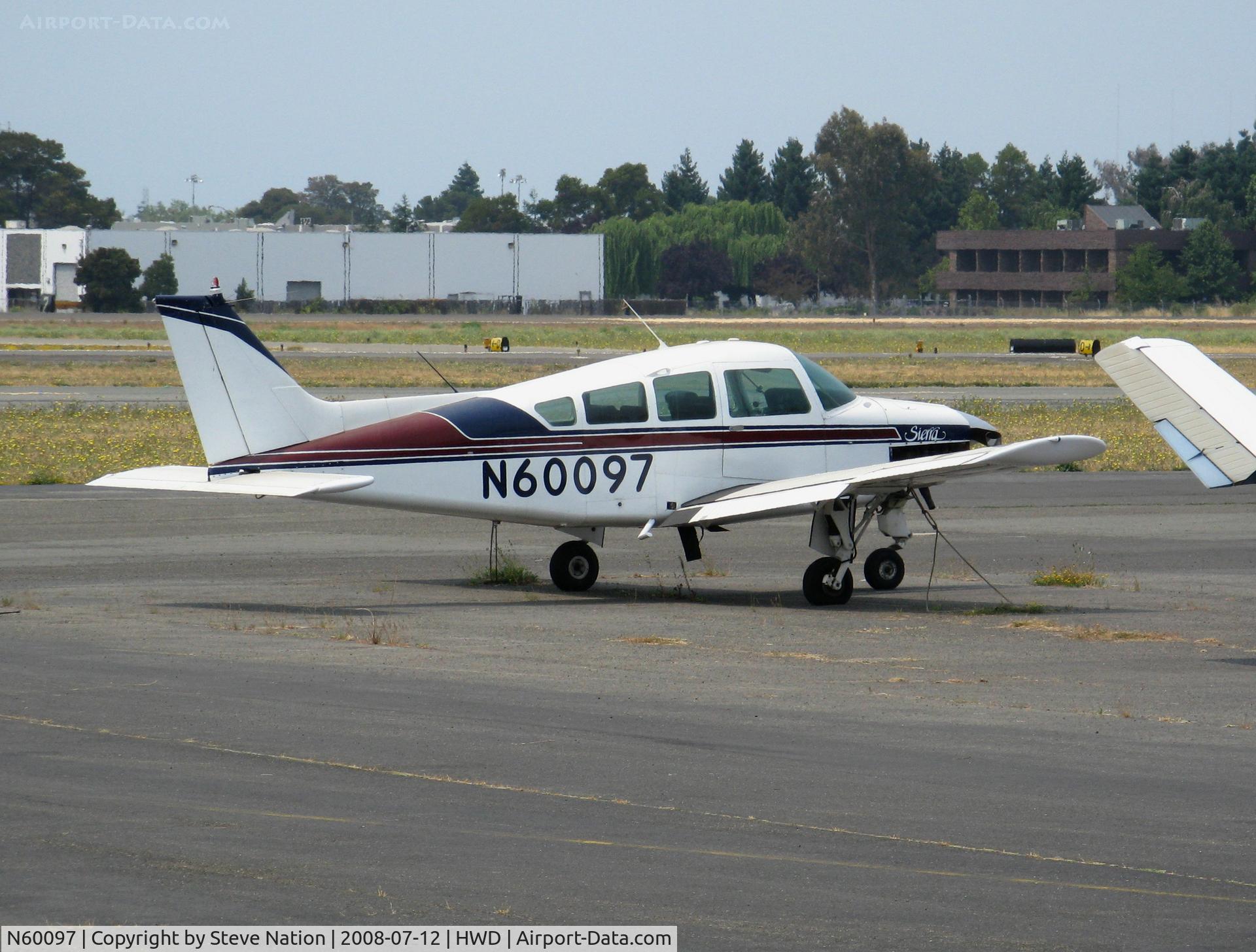 N60097, 1978 Beech C24R C/N MC-619, 1978 Beech C24R in smoky conditions @ Hayward Air Terminal, CA