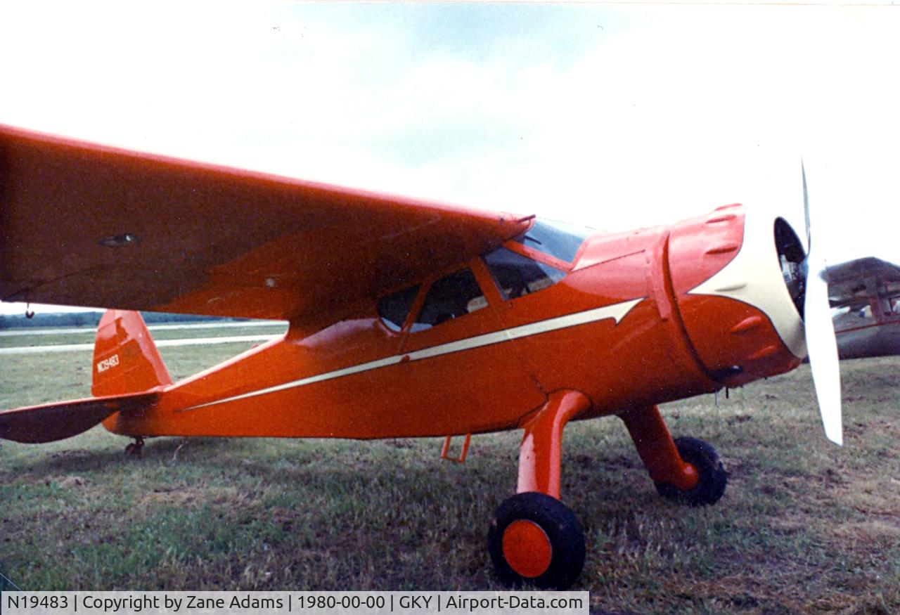 N19483, 1938 Cessna C-165 Airmaster C/N 453, At Arlington Municipal
