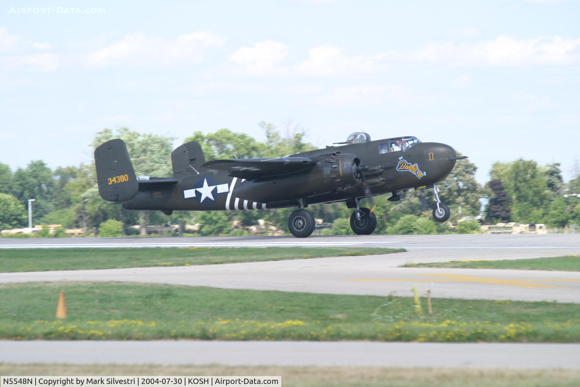 N5548N, 1943 North American B-25H Mitchell C/N 98-21107, Oshkosh 2004