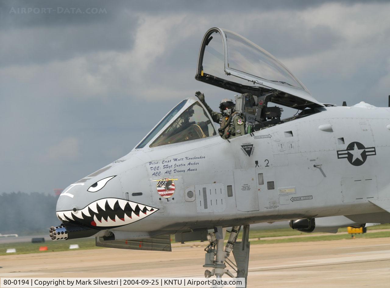 80-0194, 1980 Fairchild Republic A-10C Thunderbolt II C/N A10-0544, Oceana 2004