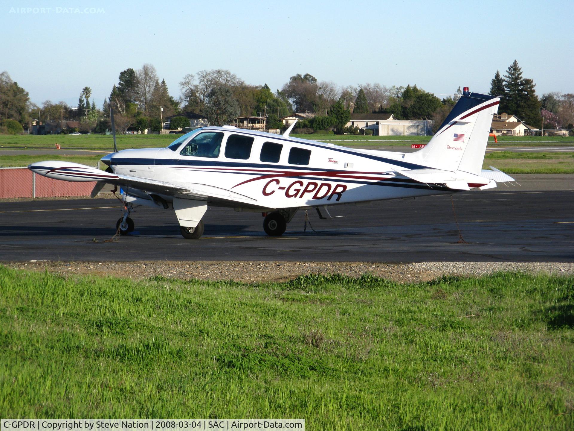 C-GPDR, 1999 Beech A36 Bonanza 36 C/N E-3250, 1999 Beech A36 visiting @ Sacramento Executive Airport, CA