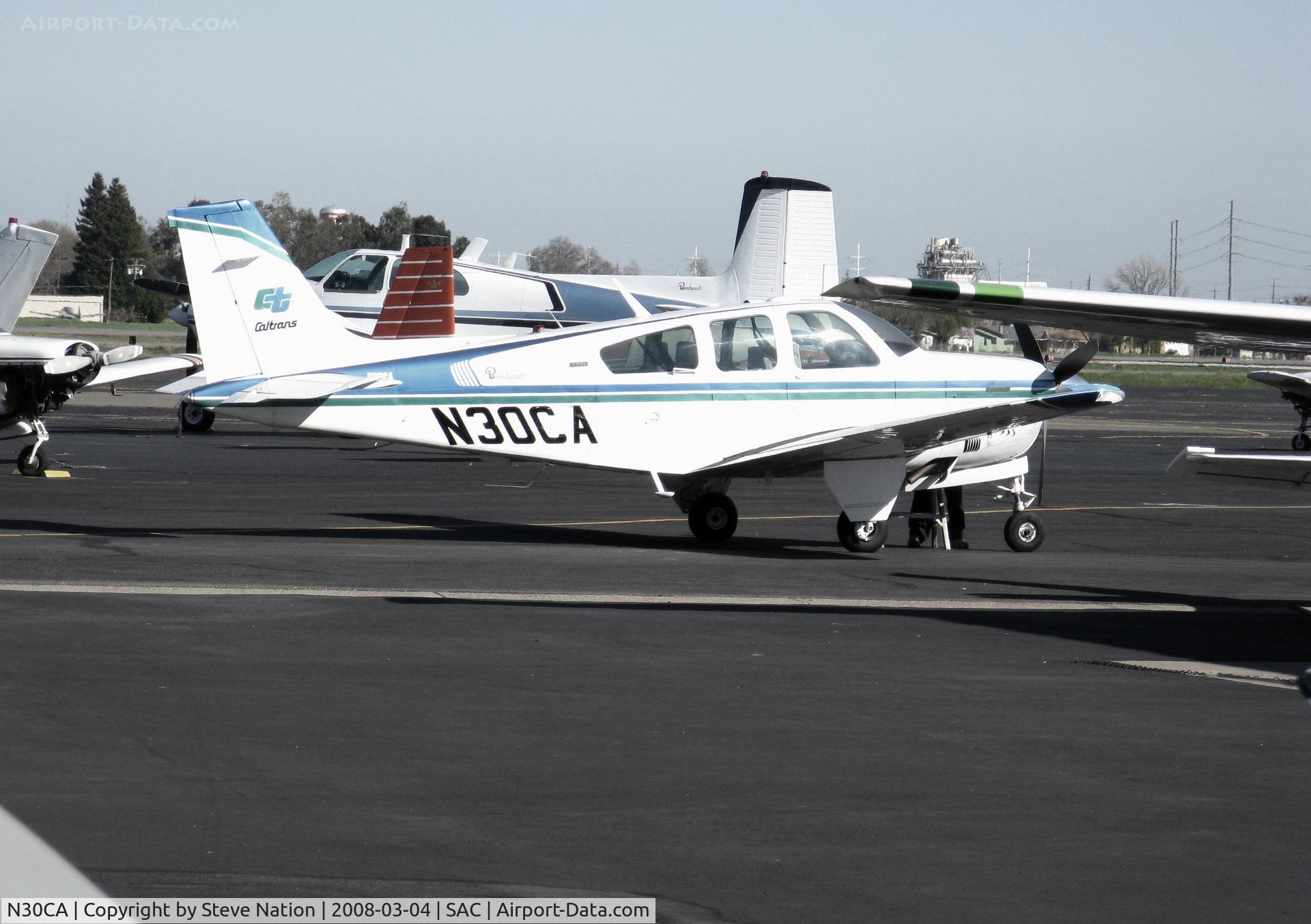 N30CA, 1974 Beech F33A Bonanza C/N CE-508, CALTRANS 1974 Beech F33A @ Sacramento Executive Airport, CA