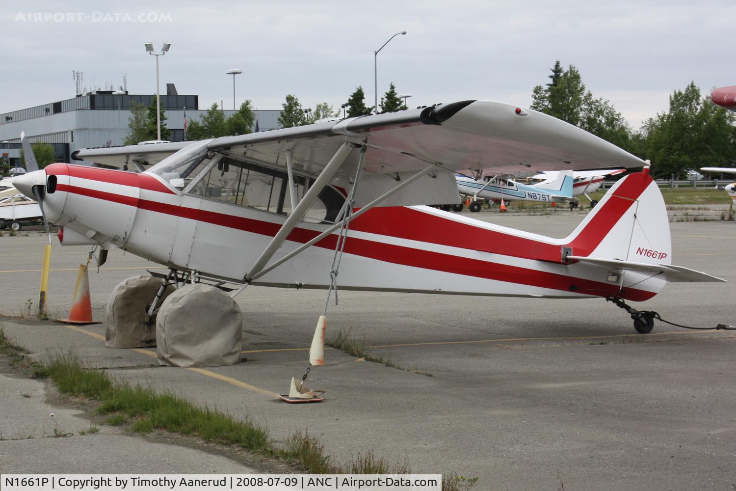 N1661P, 1954 Piper PA-18-150 Super Cub C/N 18-3783, General Aviation parking area at Anchorage