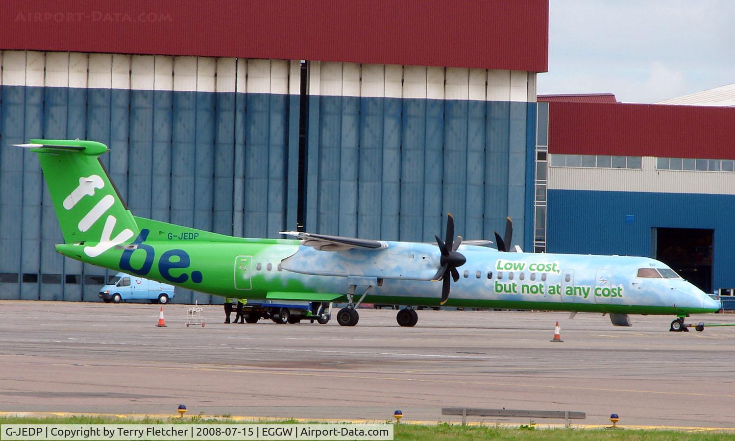 G-JEDP, 2003 De Havilland Canada DHC-8-402Q Dash 8 C/N 4085, Latest livery on this FLYBE machine at Luton