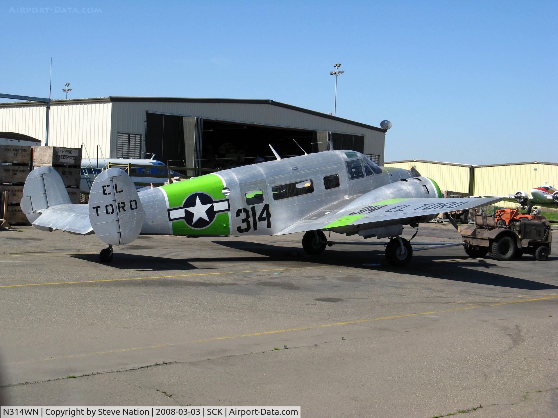 N314WN, 1952 Beech C-45H Expeditor C/N AF-566, 1952 Beech C-45H as Marines EL TORO 314 @ Stockton, CA