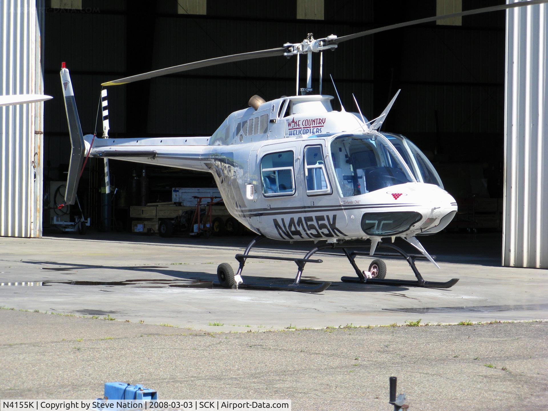 N4155K, 1973 Bell 206B C/N 1053, Wine Country Helicopters 1973 Bell 206B @ Stockton, CA