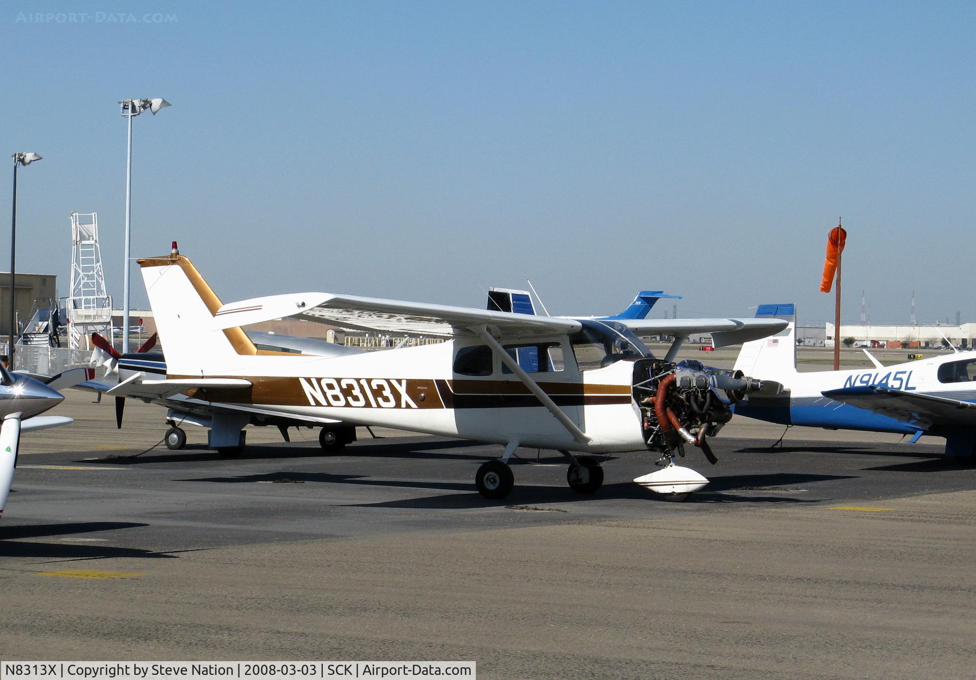 N8313X, 1961 Cessna 172C C/N 17248813, 1961 Cessna 172C minus cowl panels@ Stockton, CA