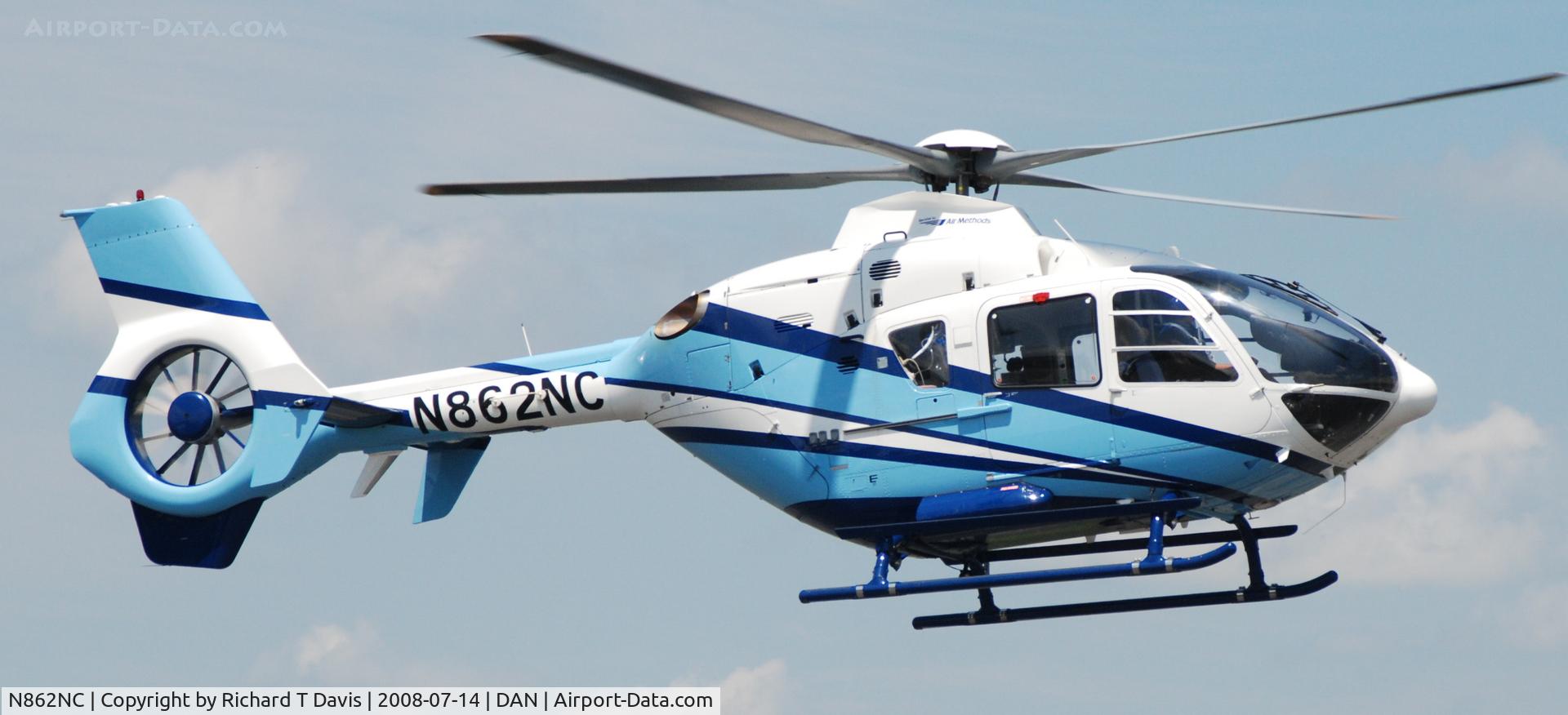 N862NC, 2007 Eurocopter EC-135T-2+ C/N 0567, 2007 Eurocopter EC 135 T2+ at Danville Regional for fuel.From Duke Medical Center  in town to pick up patient at the Danville Life Saving Crew Helipad.