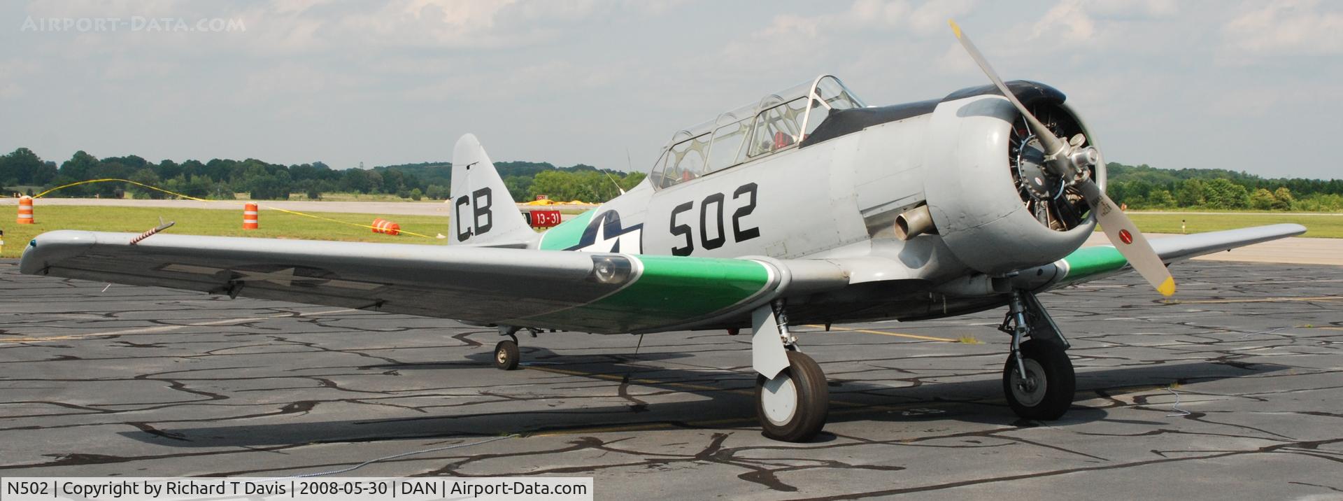 N502, 1941 North American SNJ-5 Texan Texan C/N 43689, 1941 North American SNJ-5 in Danville Va.