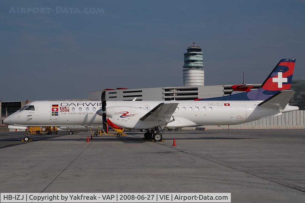 HB-IZJ, 1995 Saab 2000 C/N 2000-015, Darwin Airlines Saab 2000
