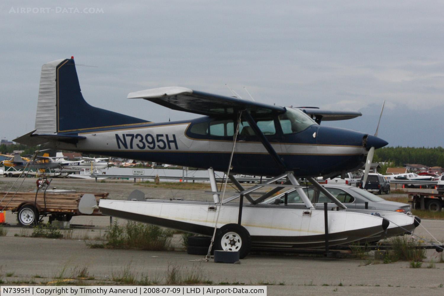 N7395H, 1977 Cessna A185F Skywagon 185 C/N 18503388, General Aviation parking area at Anchorage