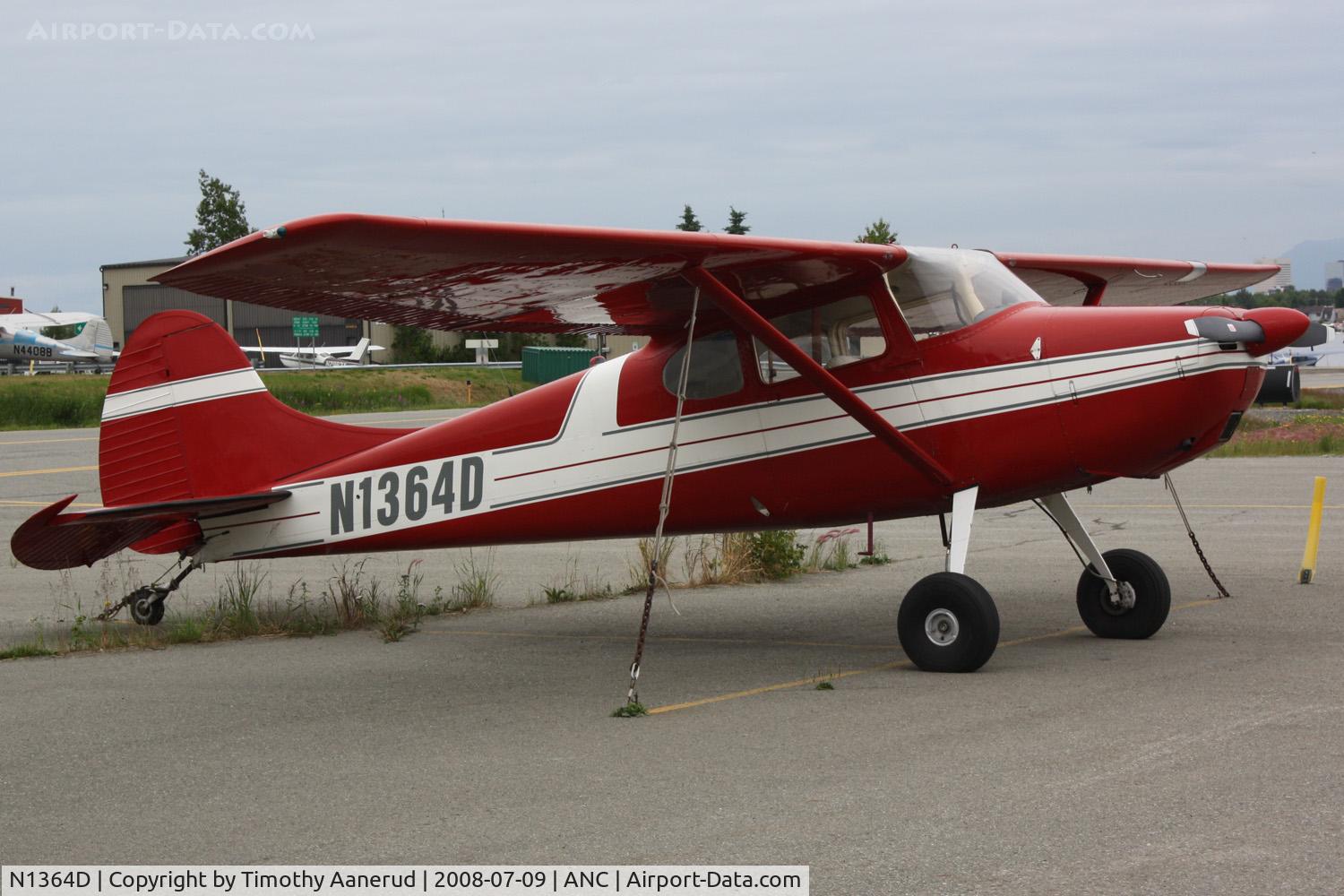 N1364D, 1951 Cessna 170A C/N 19940, General Aviation parking area at Anchorage