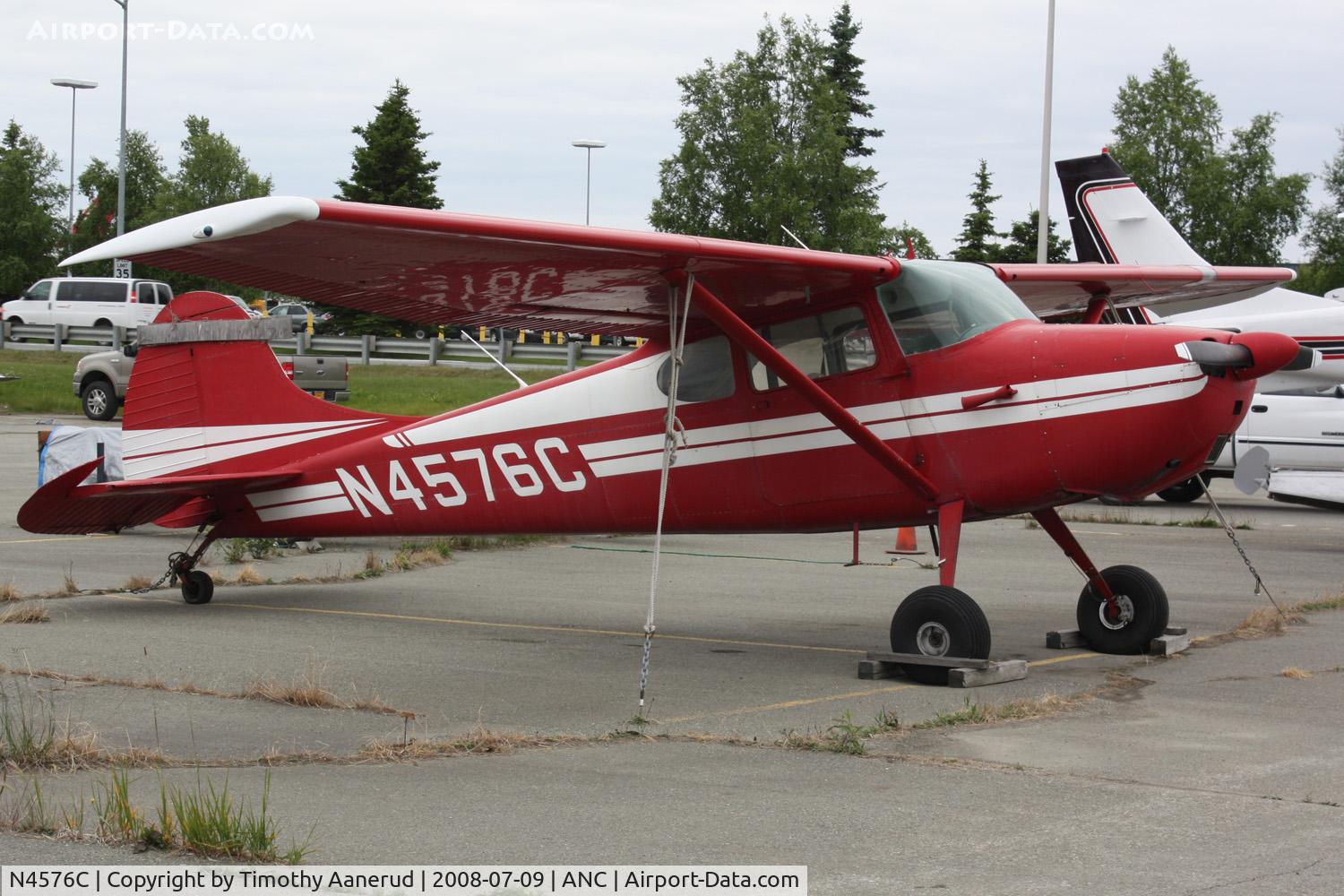 N4576C, 1953 Cessna 170B C/N 25520, General Aviation parking area at Anchorage