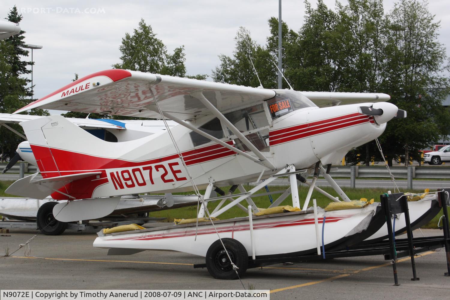N9072E, 1977 Maule M-5-210C Strata Rocket C/N 6195C, General Aviation parking area at Anchorage. One year later and it's still for sale.