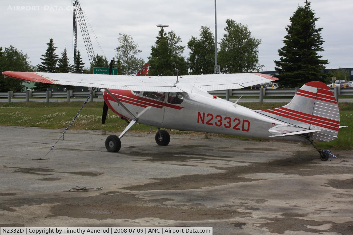 N2332D, 1952 Cessna 170B C/N 20484, General Aviation parking area at Anchorage