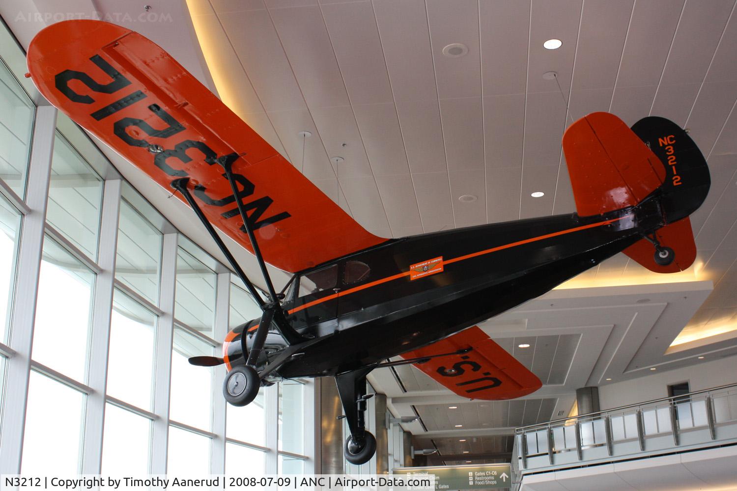 N3212, 1938 Fairchild 24 G C/N 2933, Concourse C in Anchorage terminal