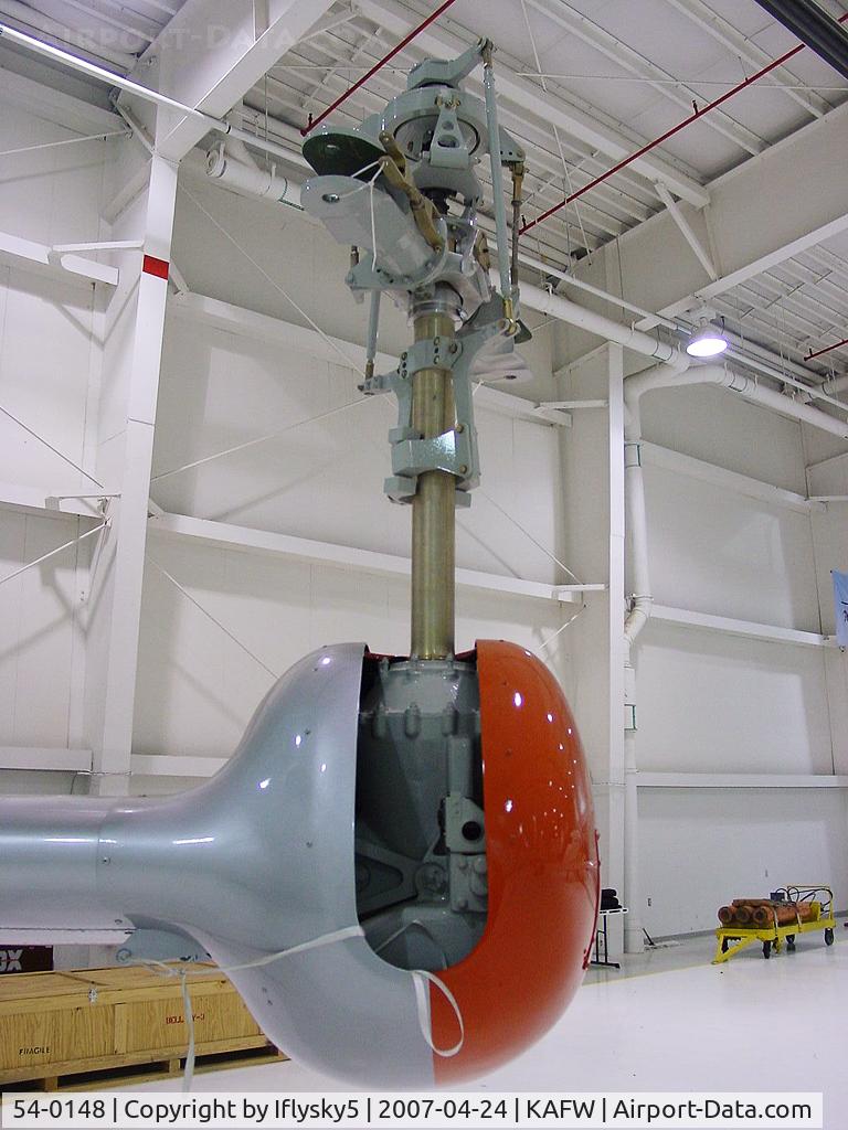 54-0148, 1954 Bell XV-3A C/N 2, USAAF XV-3 BELL 200 one of theworlds first tilt rotor gear box and rotorheads!