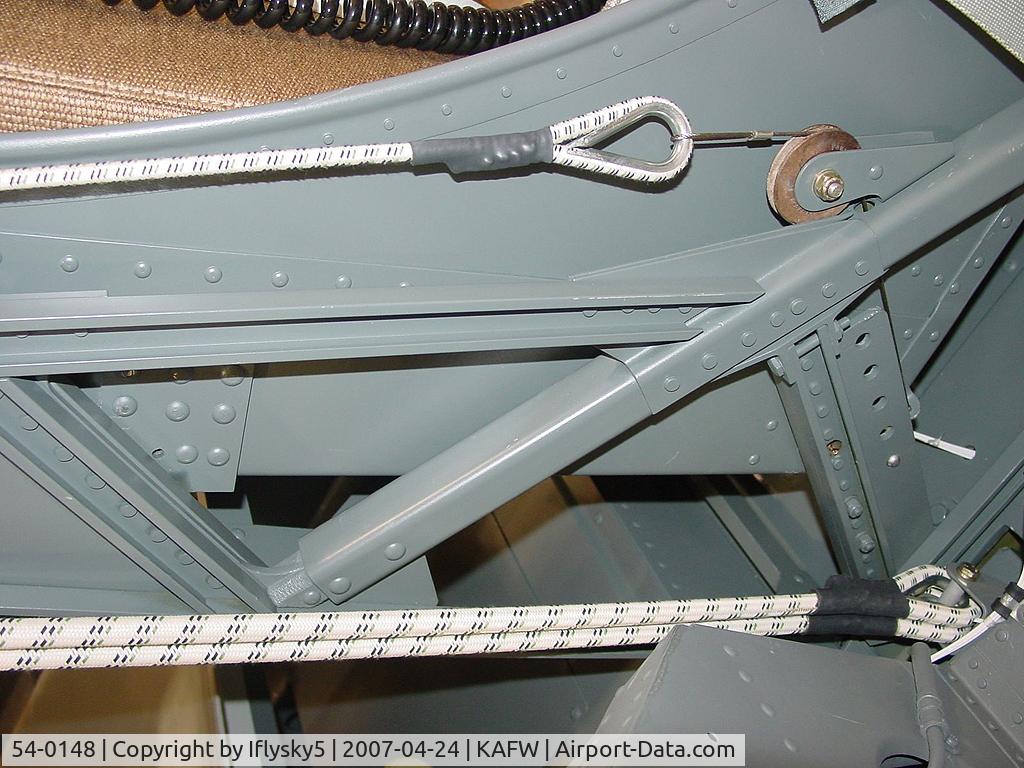 54-0148, 1954 Bell XV-3A C/N 2, USAAF XV-3 BELL 200 this is the bungee cord for the pilot ejection seat! Yes, bungee cord driven!
