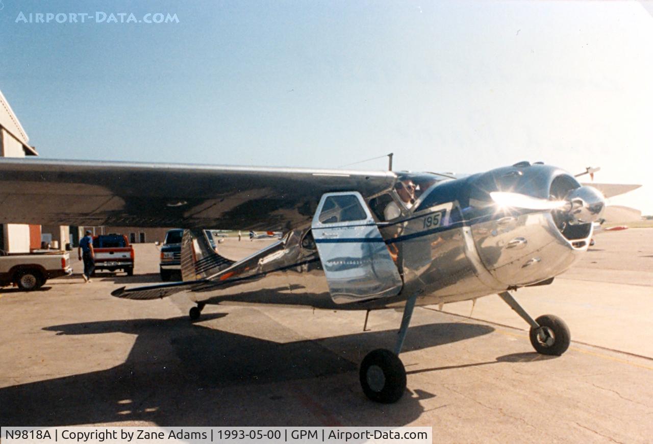 N9818A, 1950 Cessna 195 C/N 7497, At Grand Prairie Municipal