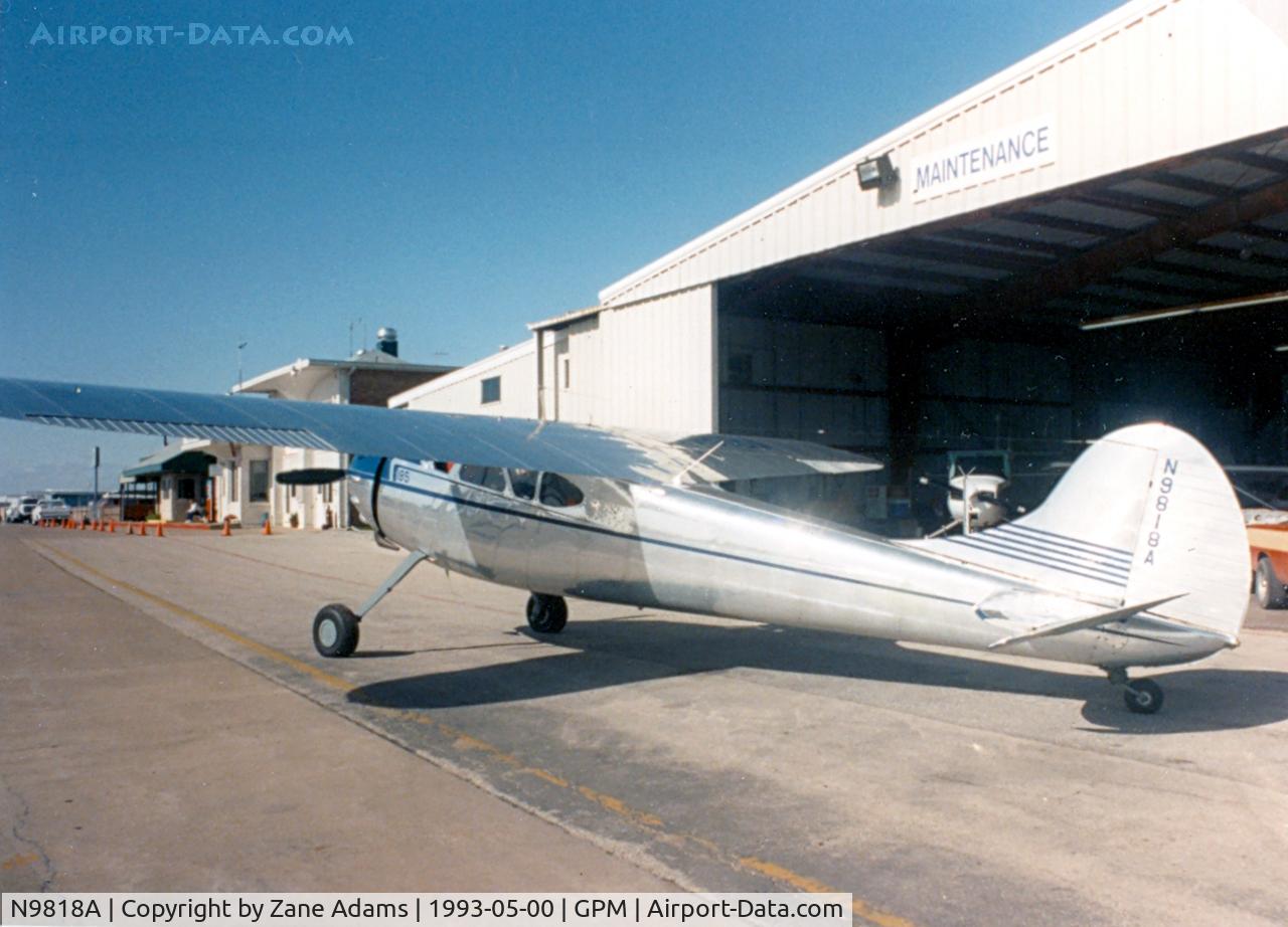 N9818A, 1950 Cessna 195 C/N 7497, At Grand Prairie Municipal