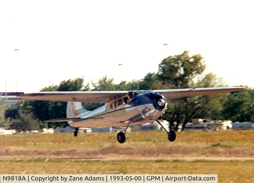 N9818A, 1950 Cessna 195 C/N 7497, At Grand Prairie Municipal