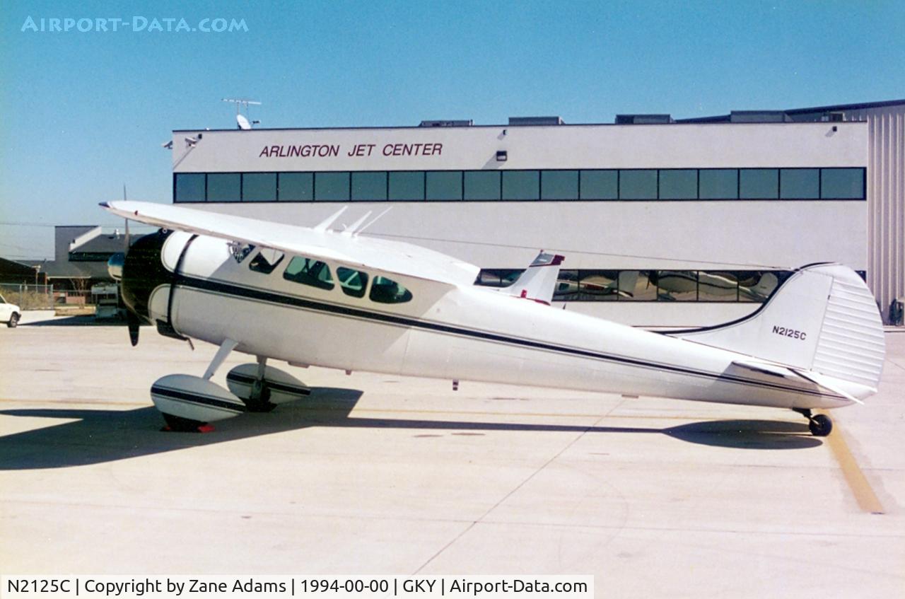 N2125C, 1953 Cessna 195B Businessliner C/N 16110, At Arlington Municipal