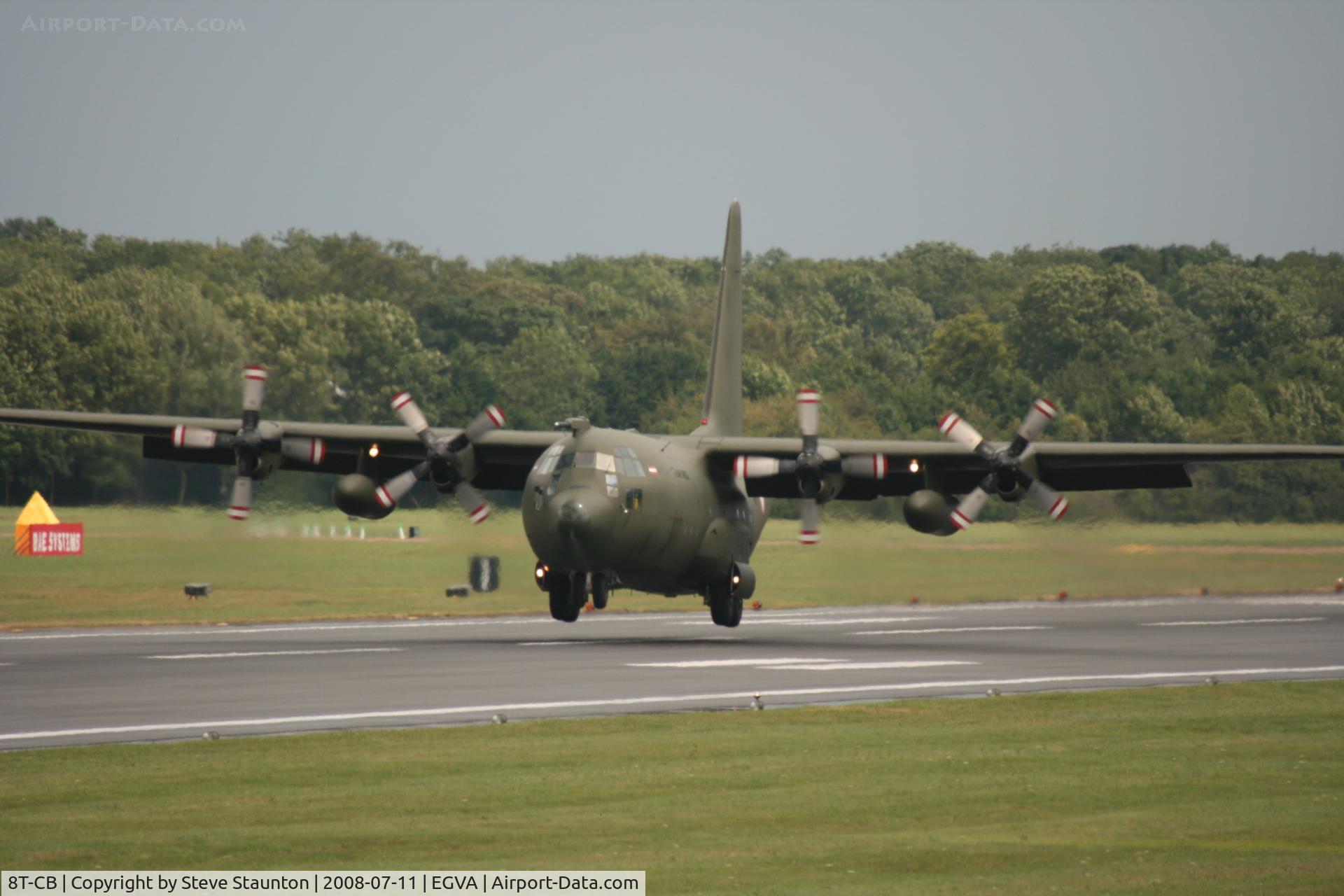 8T-CB, 1967 Lockheed C-130K Hercules C.1 C/N 382-4256, Taken at the Royal International Air Tattoo 2008 during arrivals and departures (show days cancelled due to bad weather)