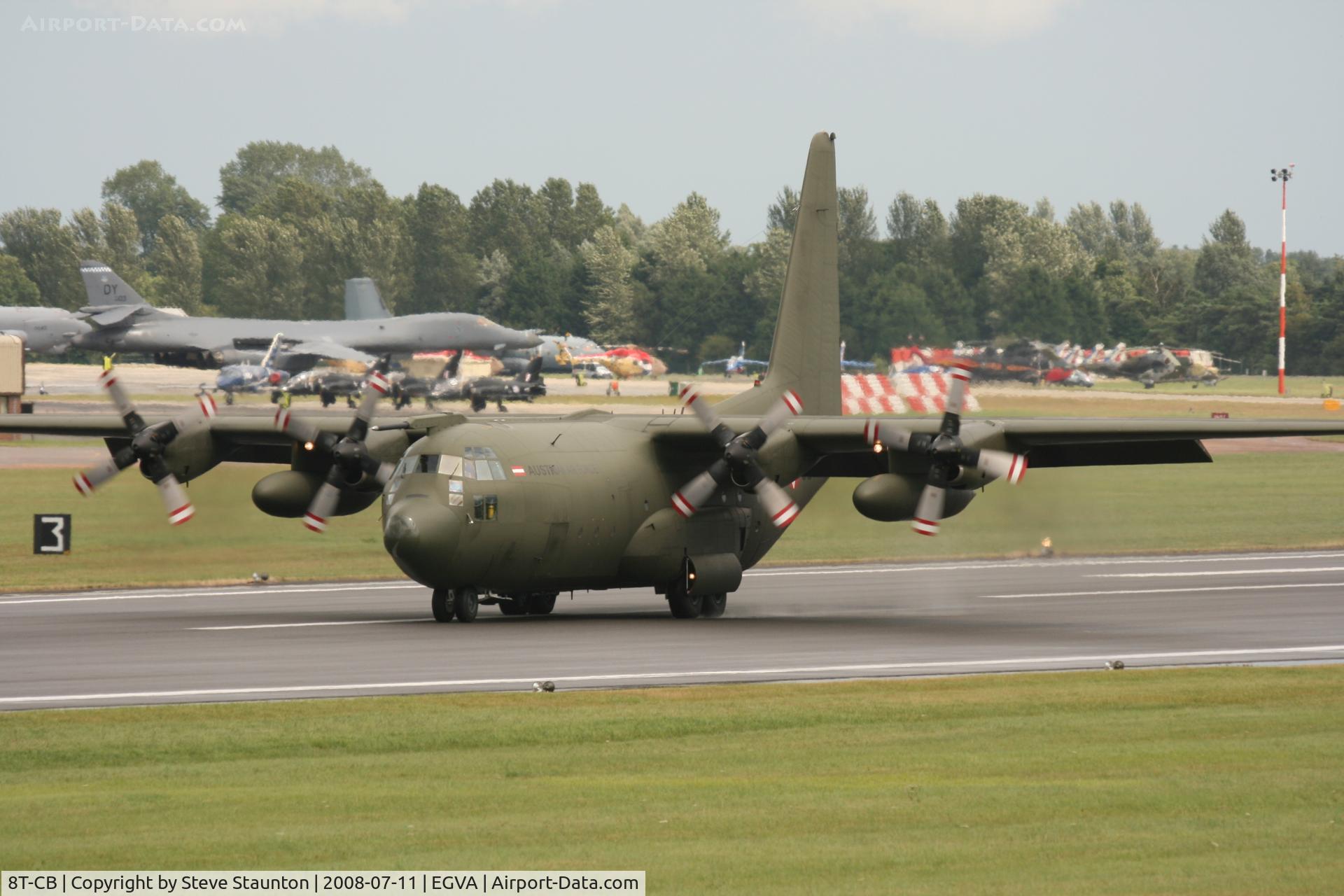 8T-CB, 1967 Lockheed C-130K Hercules C.1 C/N 382-4256, Taken at the Royal International Air Tattoo 2008 during arrivals and departures (show days cancelled due to bad weather)
