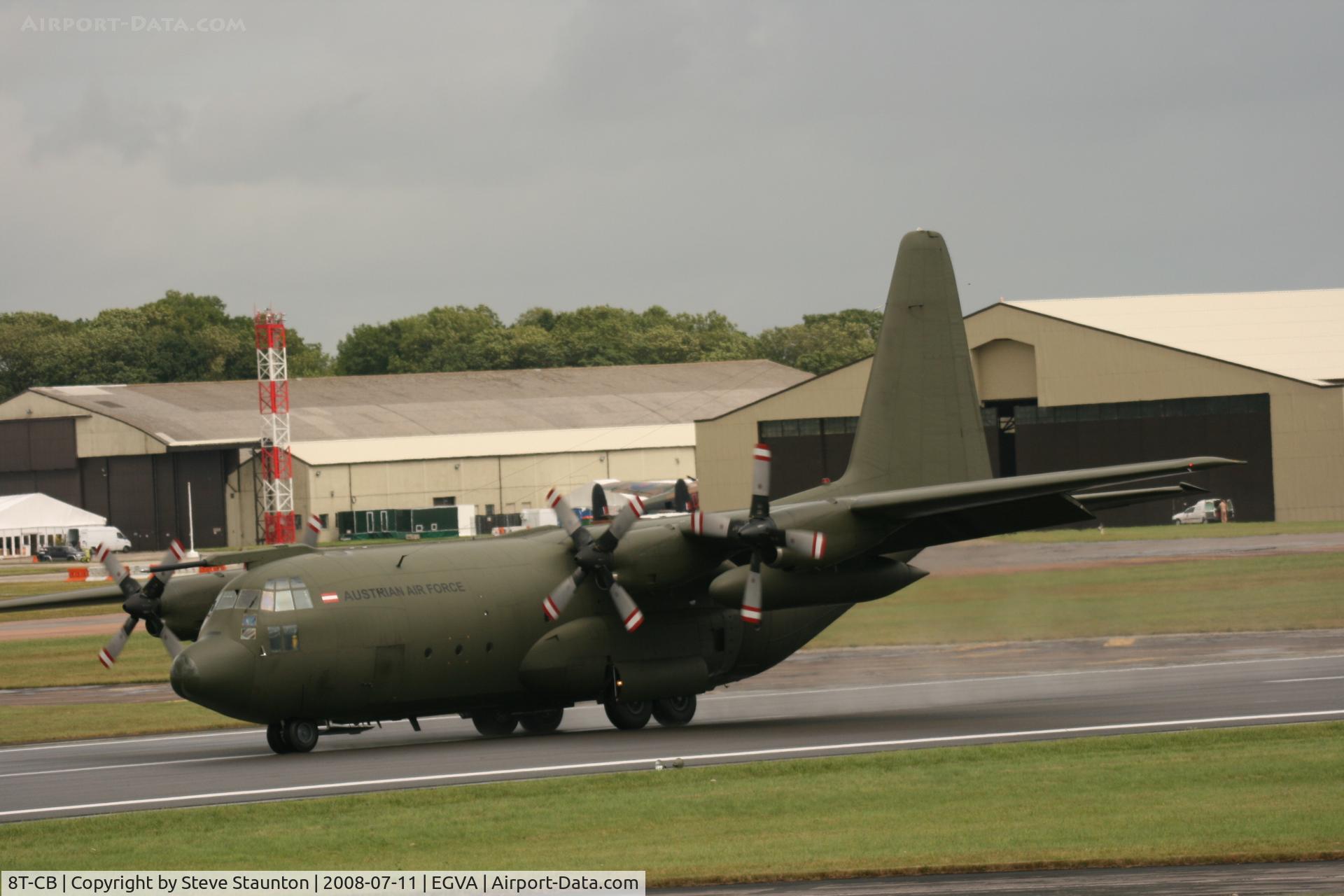 8T-CB, 1967 Lockheed C-130K Hercules C.1 C/N 382-4256, Taken at the Royal International Air Tattoo 2008 during arrivals and departures (show days cancelled due to bad weather)