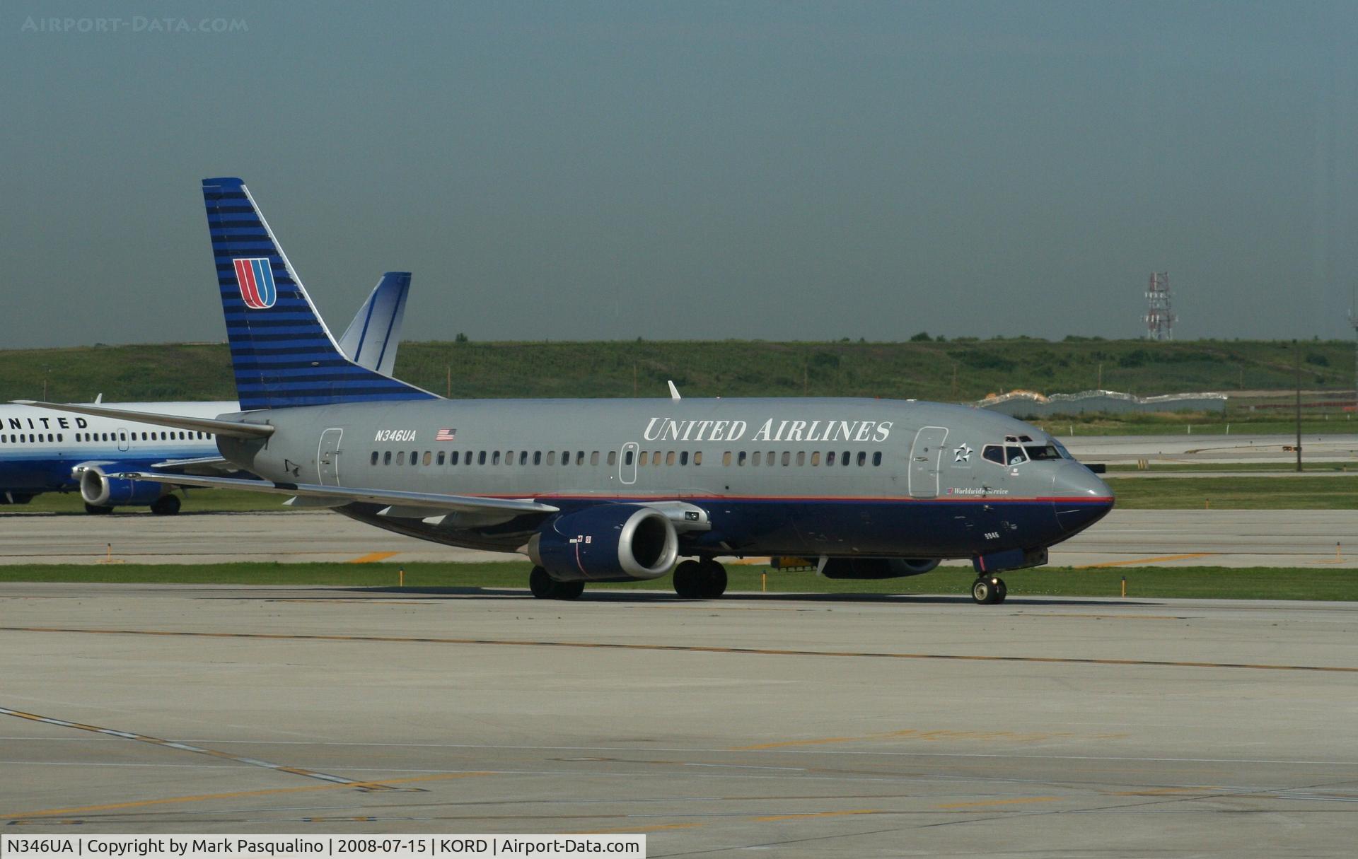 N346UA, 1988 Boeing 737-322 C/N 24250, Boeing 737-300