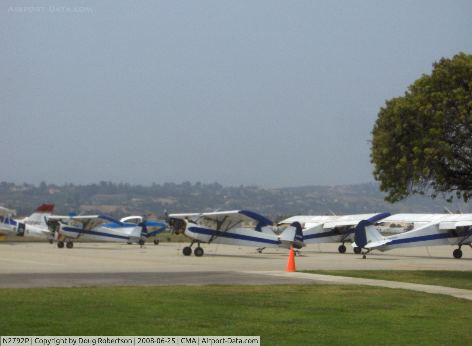 N2792P, 1955 Piper PA-18A Super Cub C/N 18-4427, 1955 Piper PA-18A SUPER CUB, Lycoming O-320 150 Hp operated uncowled with remote oil cooler, Restricted class-aerial advertising banner towing, Super Cub on the left of four