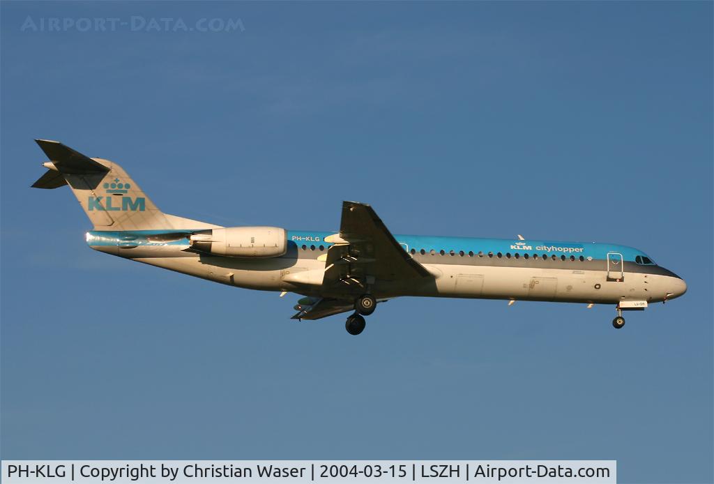 PH-KLG, 1989 Fokker 100 (F-28-0100) C/N 11271, KLM cityhopper