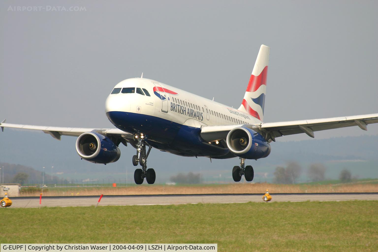 G-EUPF, 2000 Airbus A319-131 C/N 1197, British Airways