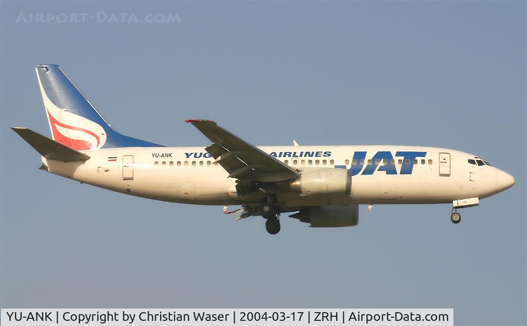 YU-ANK, 1986 Boeing 737-3H9 C/N 23715/1310, JAT