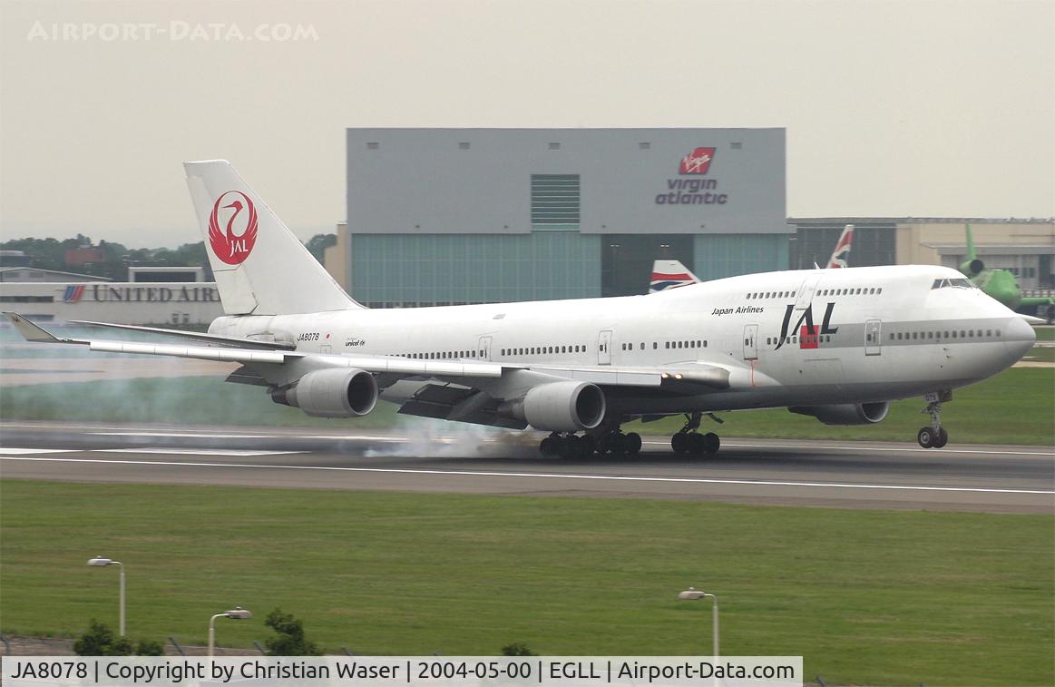 JA8078, 1990 Boeing 747-446 C/N 24870, JAL