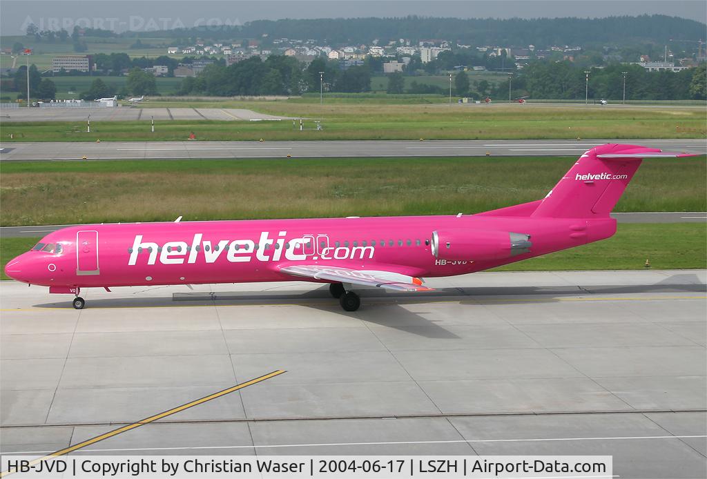 HB-JVD, 1994 Fokker 100 (F-28-0100) C/N 11498, Helvetic