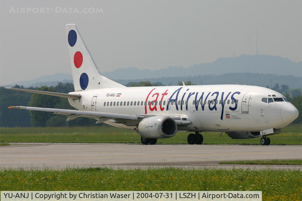 YU-ANJ, 1986 Boeing 737-3H9 C/N 23714/1305, JAT