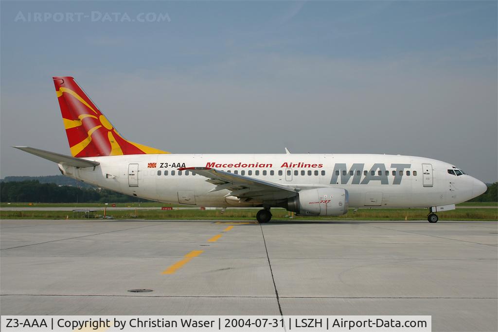 Z3-AAA, 1985 Boeing 737-3H9 C/N 23416, MAT