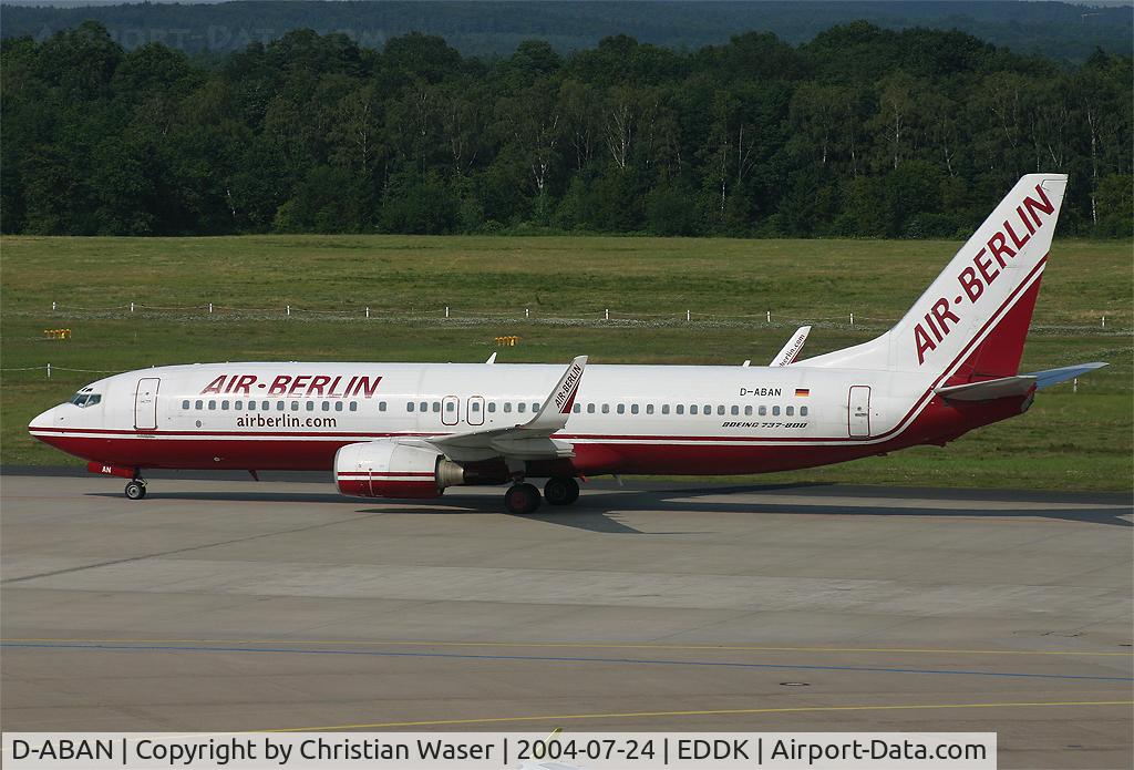 D-ABAN, 1998 Boeing 737-86J C/N 28068, Air Berlin