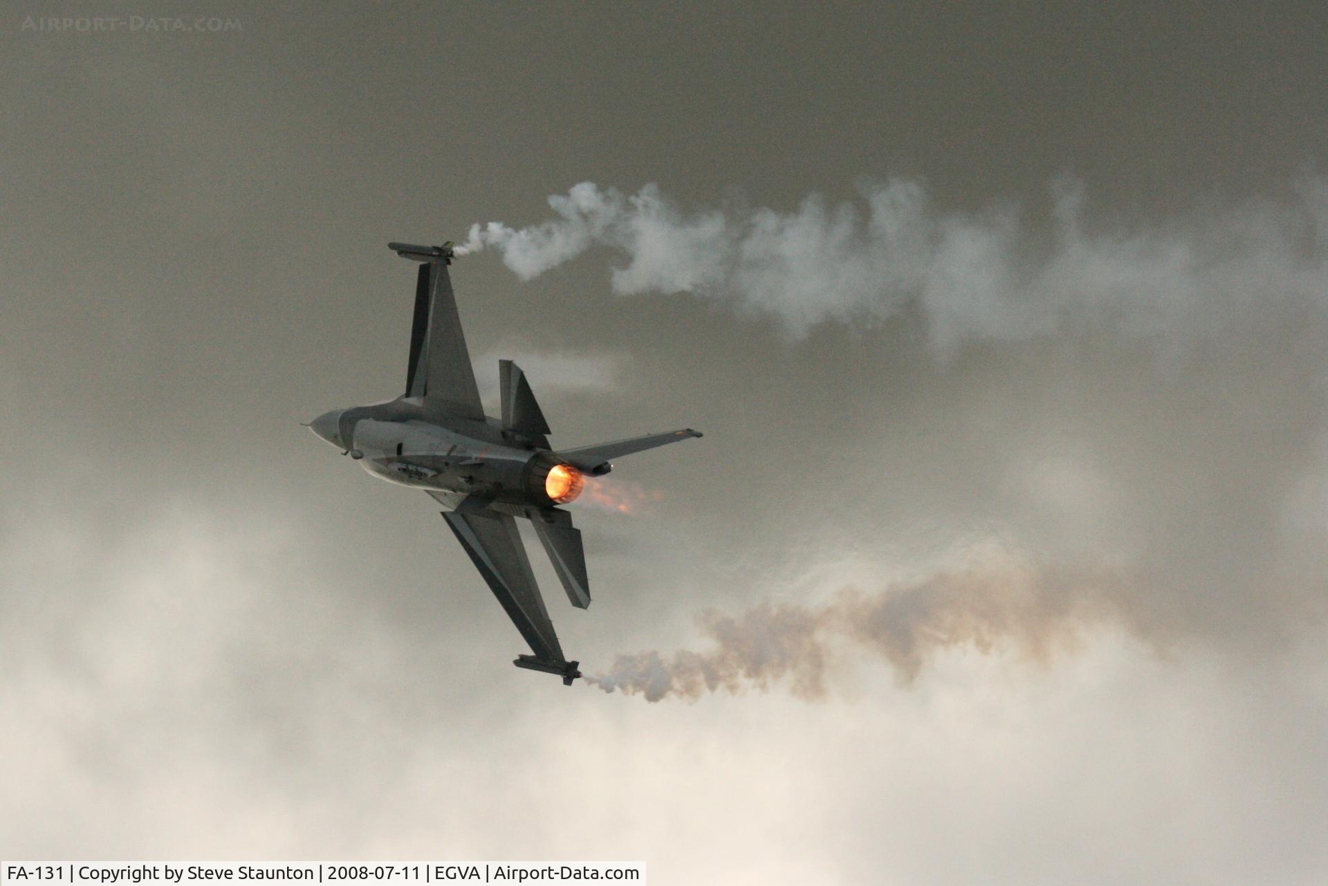 FA-131, 1991 SABCA F-16AM Fighting Falcon C/N 6H-131, Taken at the Royal International Air Tattoo 2008 during arrivals and departures (show days cancelled due to bad weather)