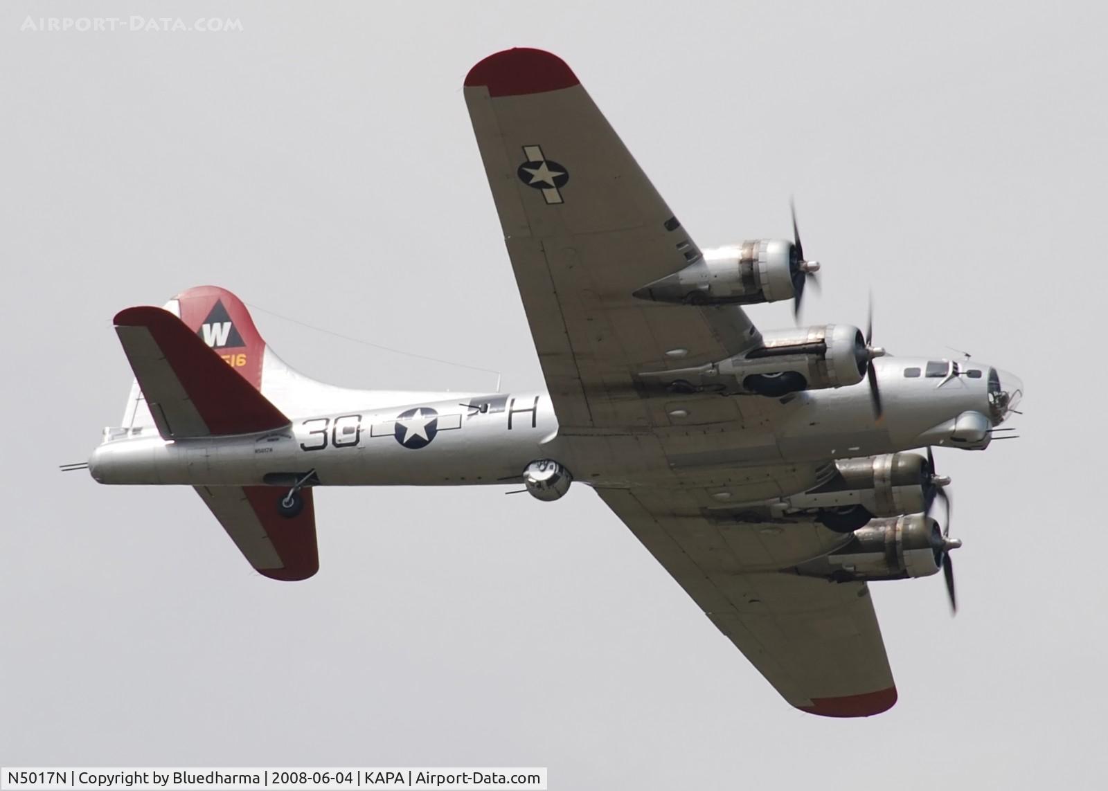 N5017N, 1944 Lockheed/Vega (Boeing) B-17G-105-VE Flying Fortress C/N 8649, Aluminum Overcast on take off from 35R.