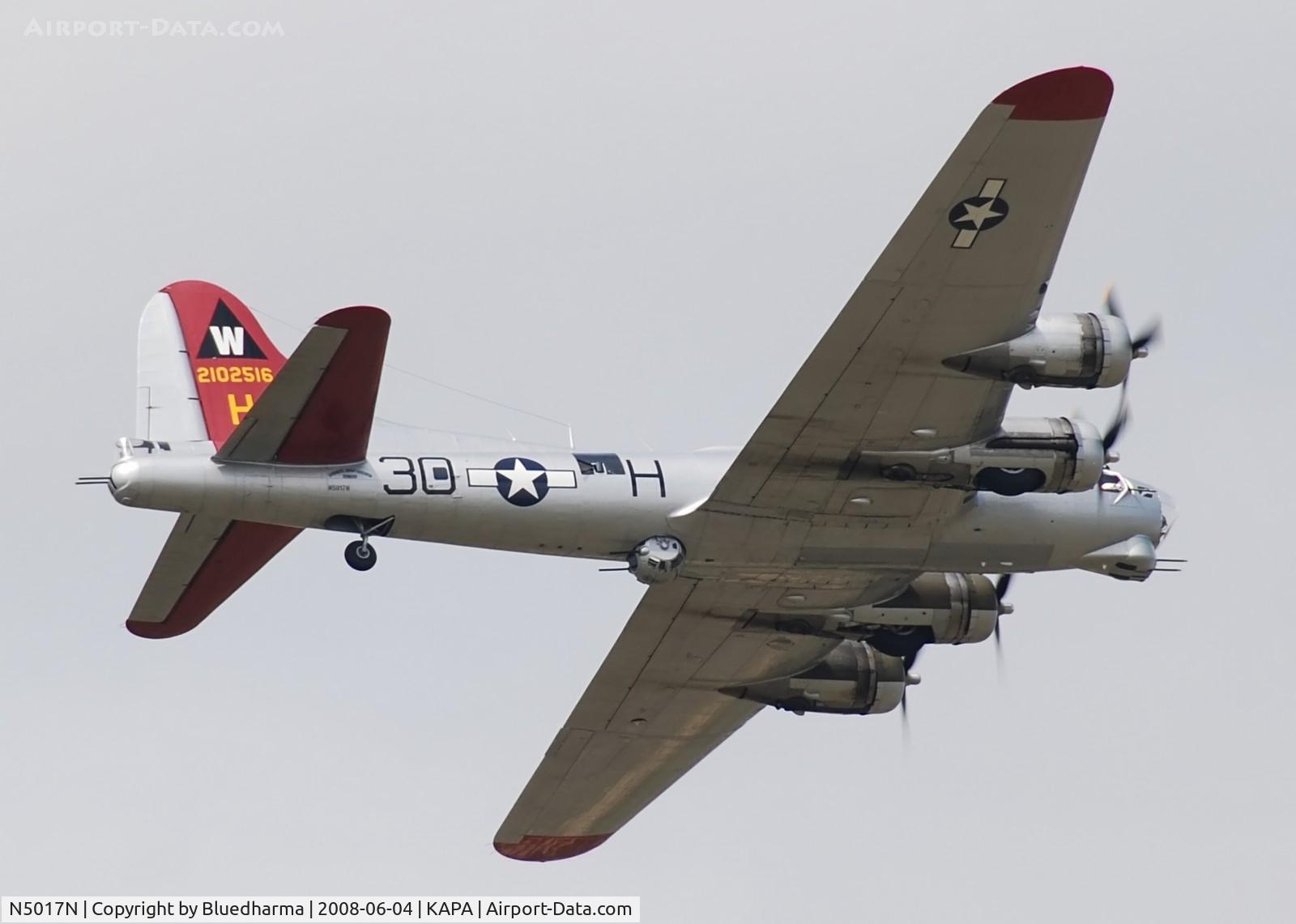 N5017N, 1944 Lockheed/Vega (Boeing) B-17G-105-VE Flying Fortress C/N 8649, Aluminum Overcast on take off from 35R.
